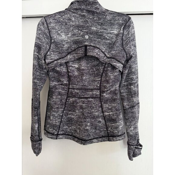 LULULEMON WOMENS DEFINE JACKET GRAY WHITE BLACK SZ 6 FULL ZIP - Picture 4 of 4